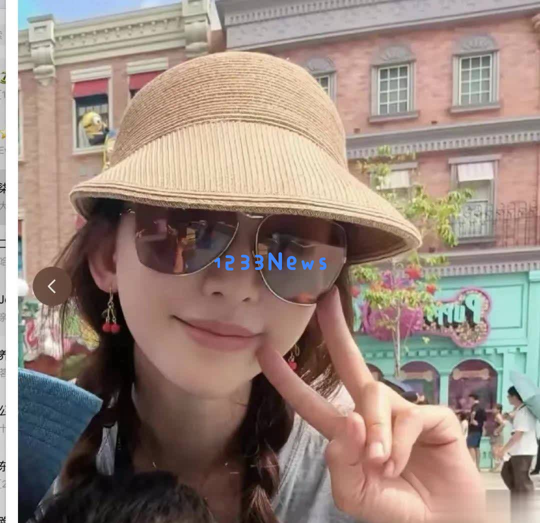 林志玲携家人畅游环球影城，长腿抢眼，黑泽卷发加上胡茬引发关注
