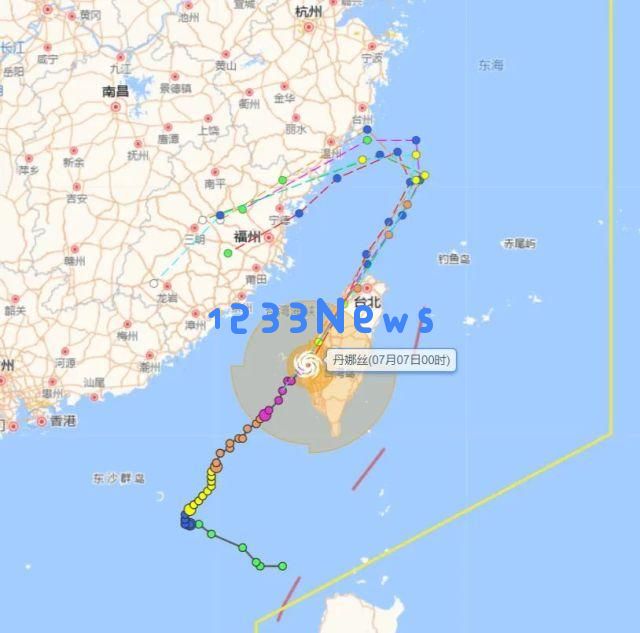 13级强台风丹娜丝即将登陆，路径突变直指浙江沿海地区！