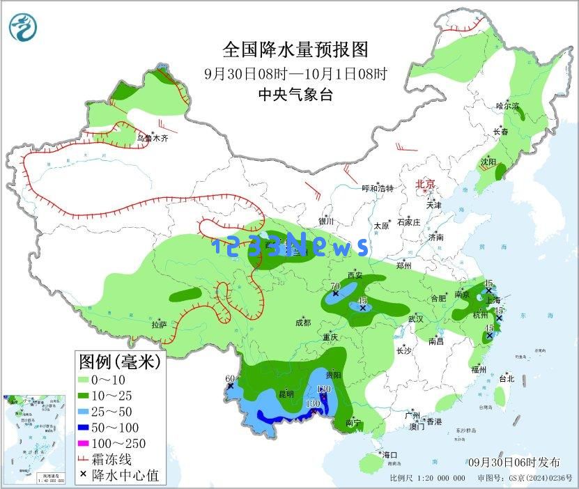 广西云南华西黄淮地区将面临强降水天气北方地区受冷空气影响将出现降温