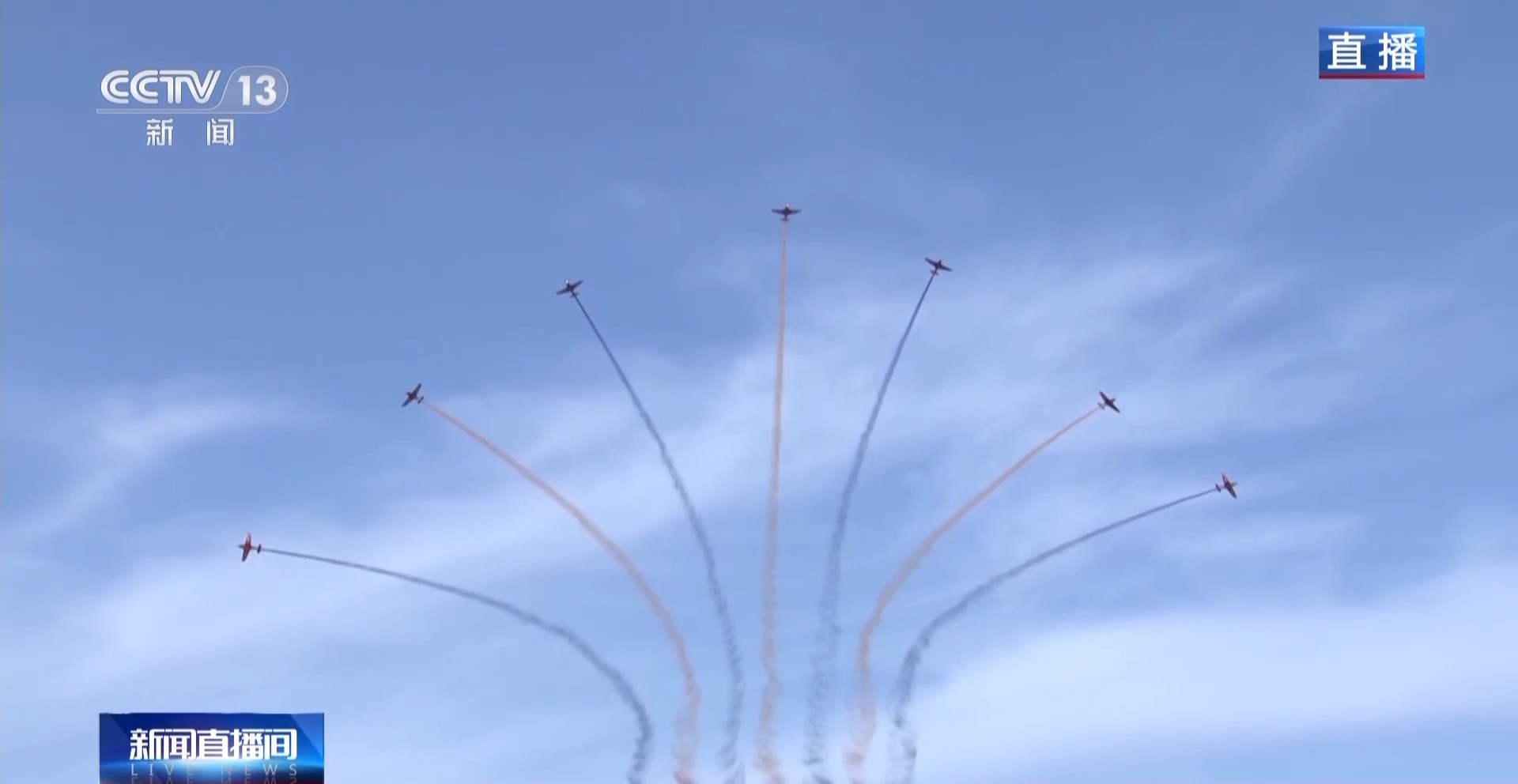 震撼观众眼球！“天之翼”飞行表演队精彩演绎“七机开花”绝技