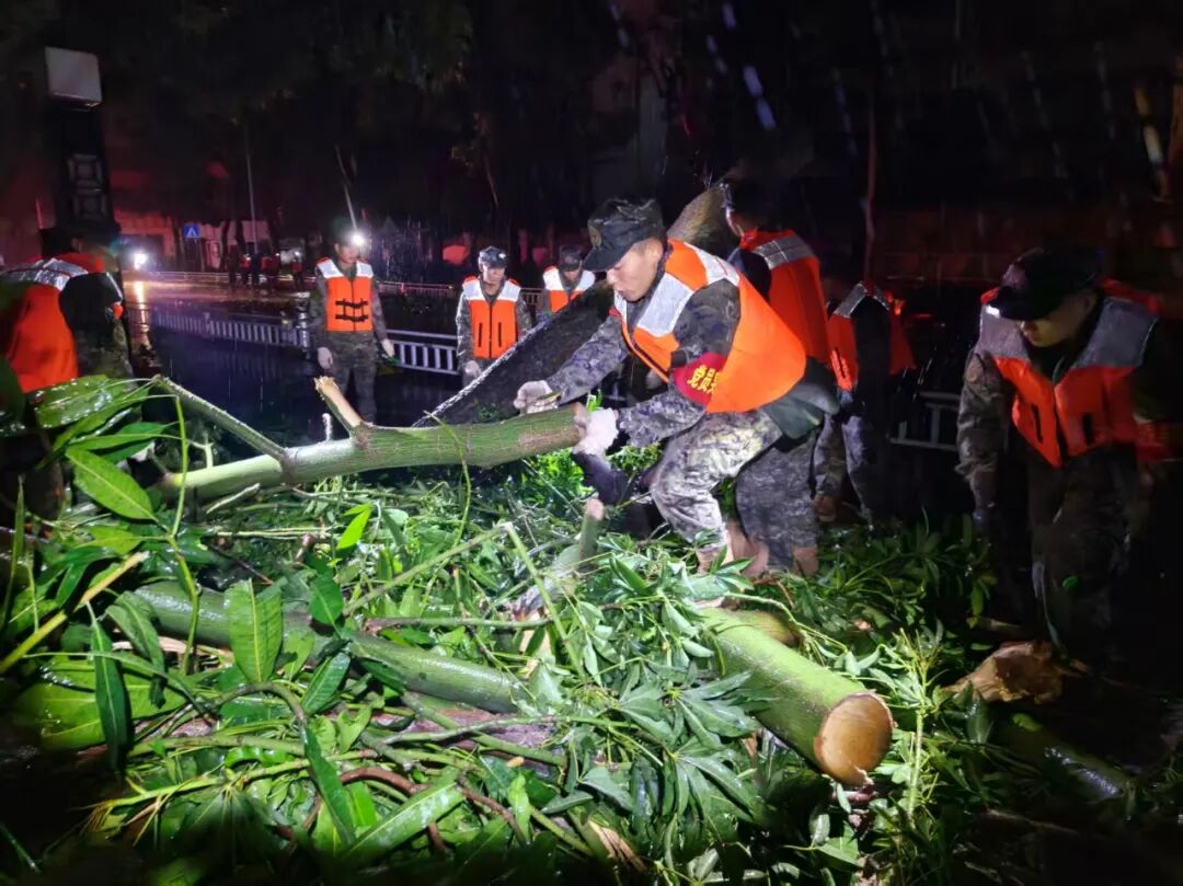 台风“麦德姆”来袭，英勇的子弟兵迅速行动抓紧救援