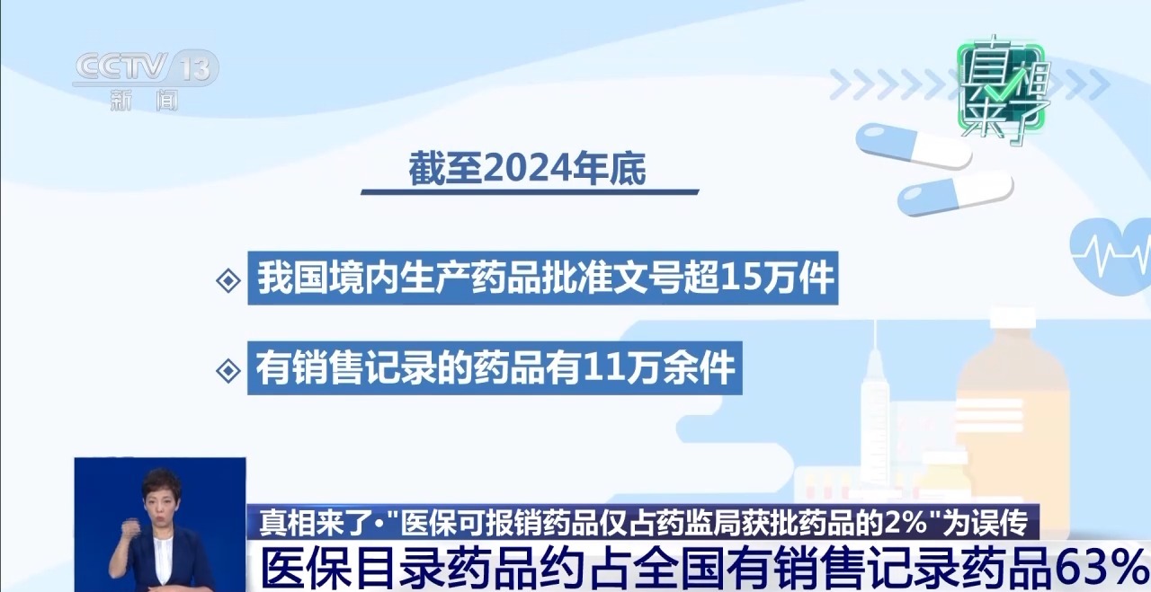 医保可报销药品仅占2%以及只能报销低价旧药的说法是错误的谣言！