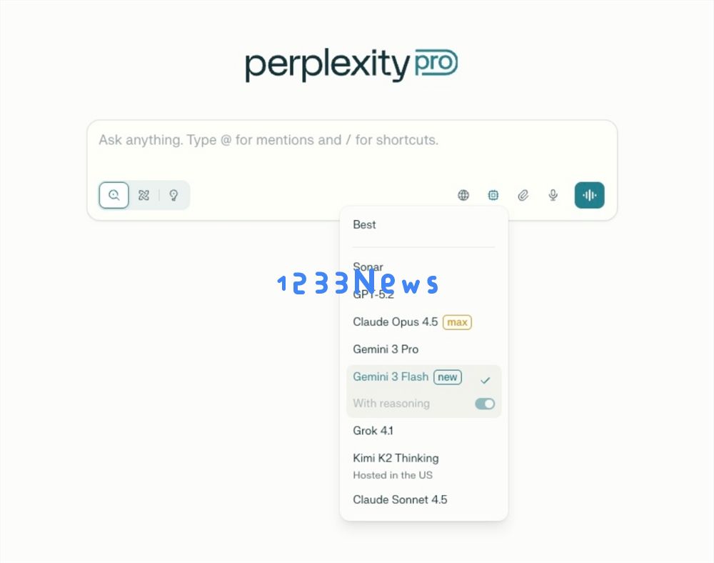 Gemini3Flash 正式面向 Perplexity Pro 与 Max 用户开放