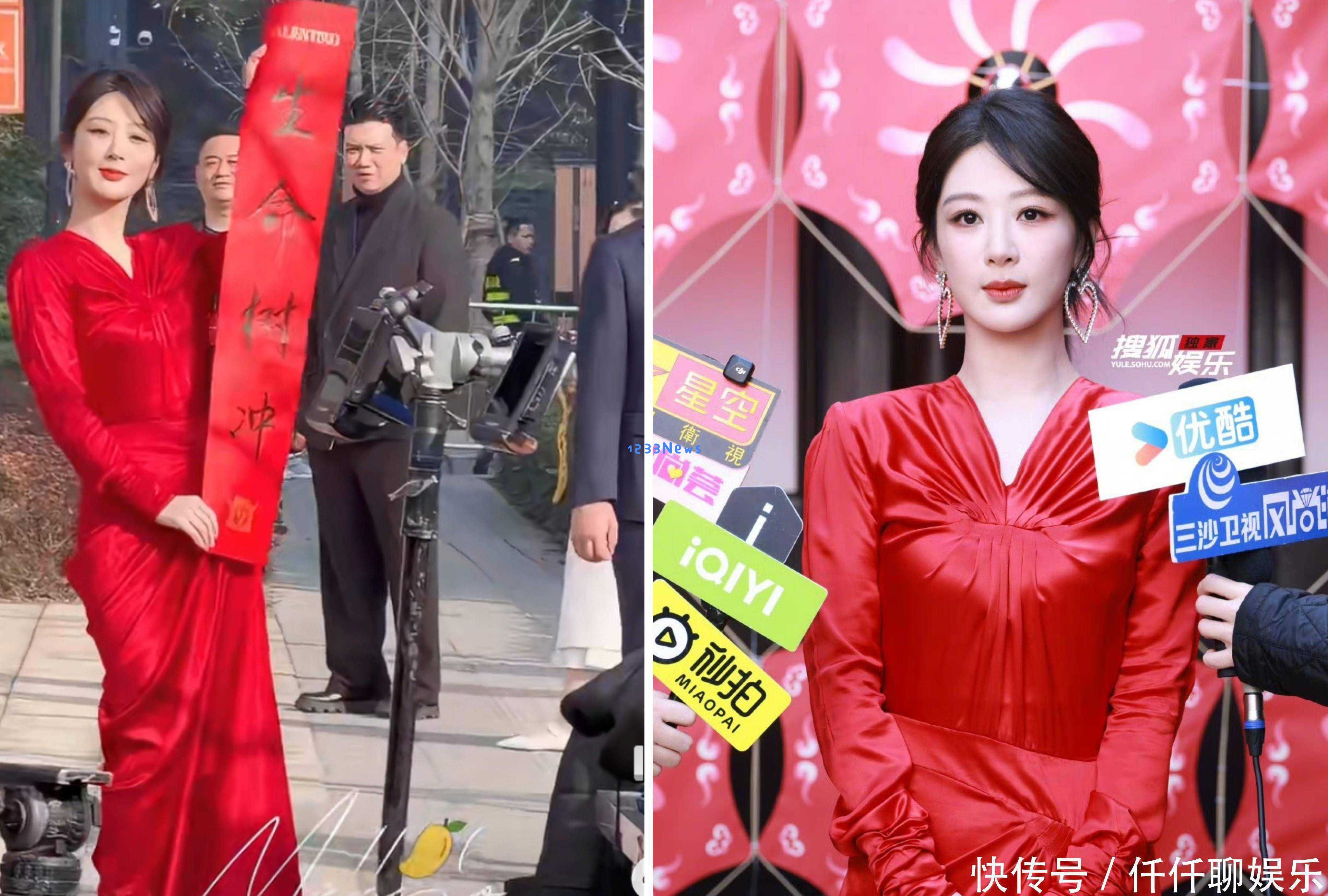 红裙魅力无边！杨紫华伦天奴造型引发热搜狂潮，单日阅读量突破一亿真是太震撼了