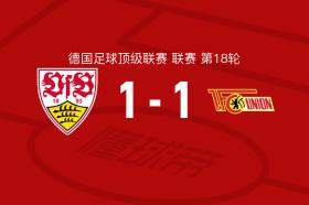 斯图加特对阵柏林联合以1-1战平，菲里希首开纪录，郑优营及时扳平比分