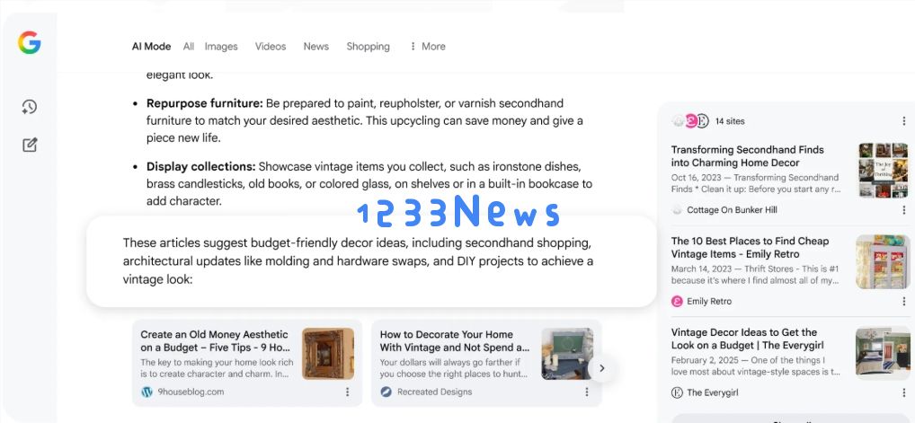 Google 将 AI 搜索功能升级，增强来源链接和内容说明