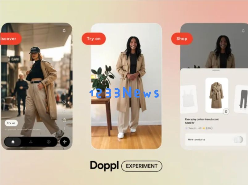 谷歌推出 Doppl 购物发现功能，让虚拟试穿更轻松