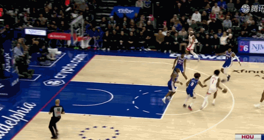 无畏争议判罚！76人双星合砍68分加时战胜火箭杜兰特独得36分却有8次失误