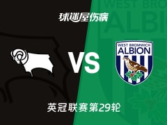 【英冠联赛第29轮】德比郡与西布罗姆维奇最新伤病情况汇总（2026年01月24日）