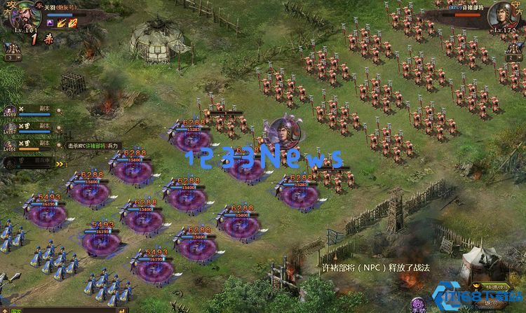 攻城掠地许诸技能打几排