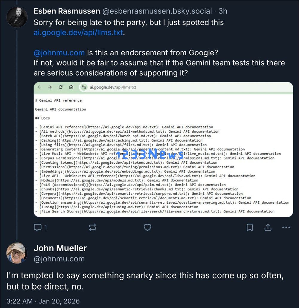 谷歌再发声明：LLMs.txt 文件并非官方认可，别再误解了！